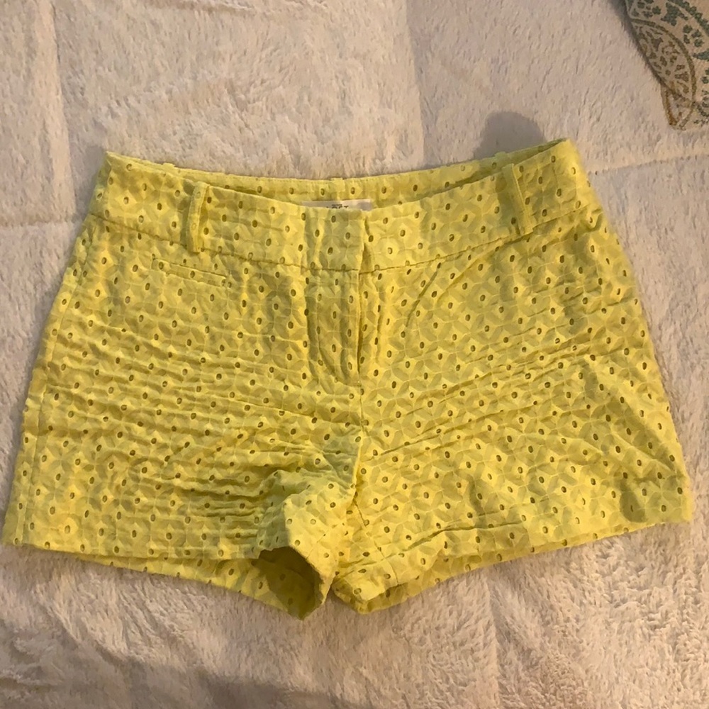 Yellow Loft Textured Shorts size 4
